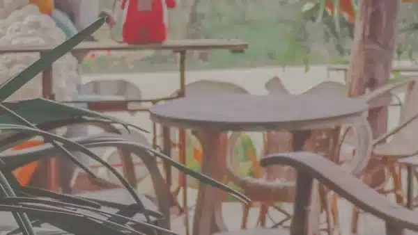 Gartenmöbel im Garten