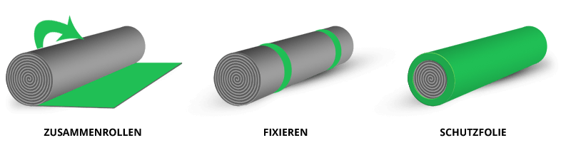 Teppich richtig verpacken in drei Schritten